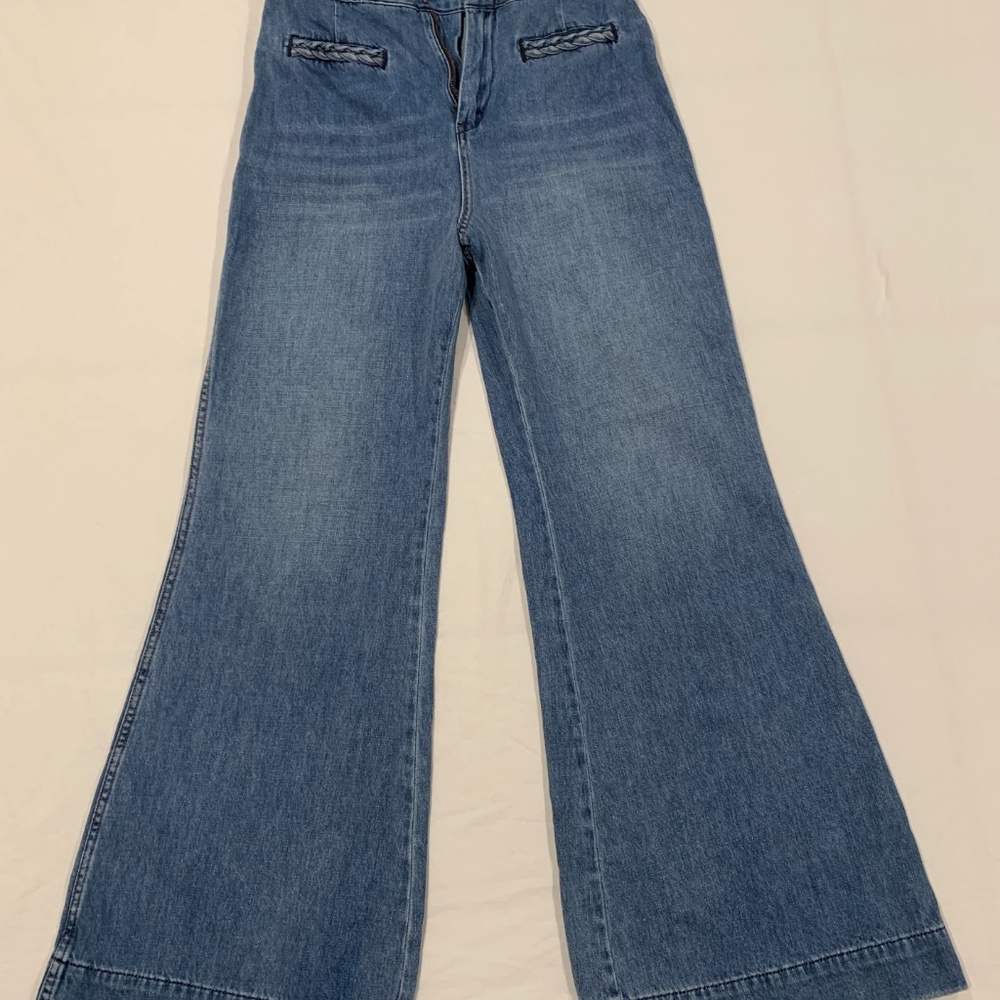 Free People High Waist Wide Leg Jeans - Picture 5 of 7